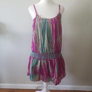 Rebecca Minkoff "Linda" Sundress - Magenta & Green